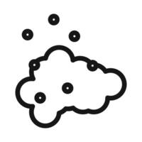 Bubbles and foam icon Black line art vector