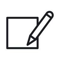 Edit Image Icon Black line art vector
