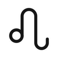 Leo zodiac sign icon Black line art vector