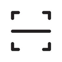 scan button icon Black line art vector
