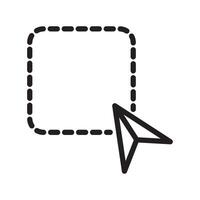 select element icon Black line art vector