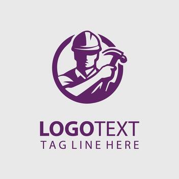 Constructions Worker Logo vector