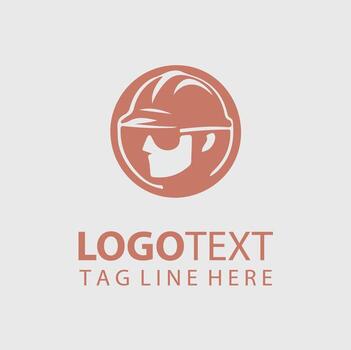 construcciones trabajador logo vector
