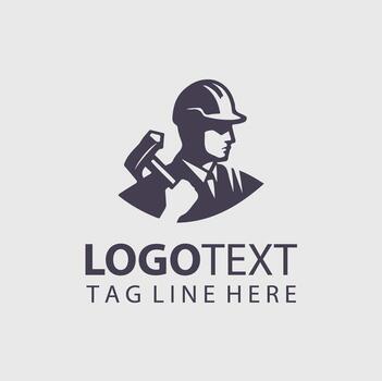 Constructions Worker Logo vector
