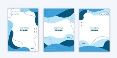 Modern creative design background, wave effect, blue color vector
