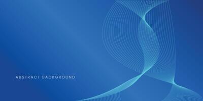 Abstract glowing wave lines on dark blue background. Dynamic wave pattern. Modern flowing wavy lines. Futuristic technology concept. Suit for banner, poster, cover, brochure, flyer, website vector