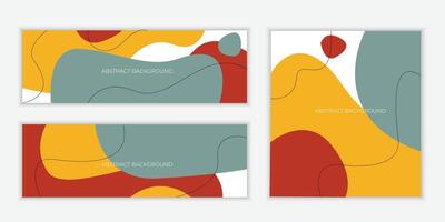 Abstract pattern texture book brochure poster cover gradient template set. Retro colors palette abstract organic pattern background vector