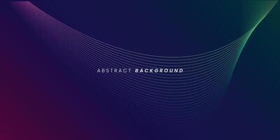Dark blue abstract background with glowing wave lines. futuristic background Modern concept technology. vector