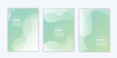 Modern background geometric style blue yellow color gradation abstract wave effect collection vector