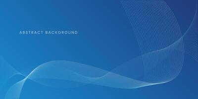 Abstract glowing wave lines on dark blue background. Dynamic wave pattern. Modern flowing wavy lines. Futuristic technology concept. Suit for banner, poster, cover, brochure, flyer, website vector