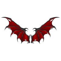 Enhanced devil wings details for graphic resources. eps 10 vector
