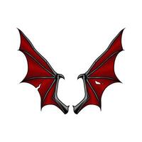 Enhanced devil wings details for graphic resources. eps 10 vector