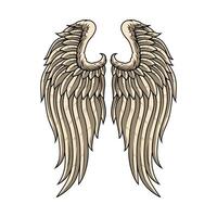 Enhanced angel wings details for graphic resources. eps 10 vector