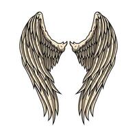 Enhanced angel wings details for graphic resources. eps 10 vector