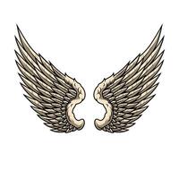 Enhanced angel wings details for graphic resources. eps 10 vector