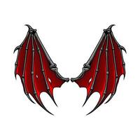 Enhanced devil wings details for graphic resources. eps 10 vector