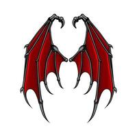 Enhanced devil wings details for graphic resources. eps 10 vector