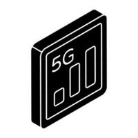 Editable design icon of 5g network vector