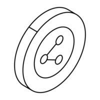 Share sign icon in premium design vector