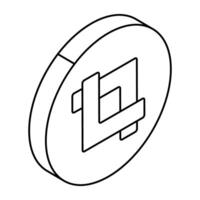 Modern style icon of crop tool vector