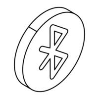 Bluetooth sign icon in modern design vector