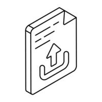 Editable design icon of file upload vector