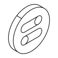 A colored design icon of toggle buttons vector