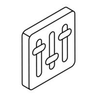 An editable design icon of volume equalizer vector