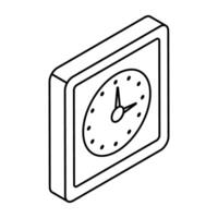 Editable design icon of wall clock vector