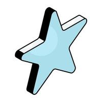 Conceptual flat design icon of star vector