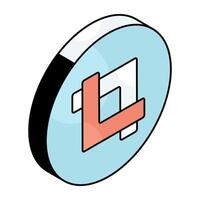 Modern style icon of crop tool vector