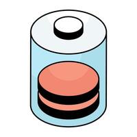 An icon design of battery cell vector