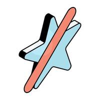 Conceptual design icon of no star vector