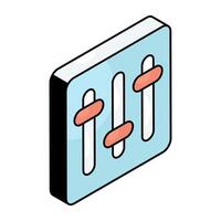 An editable design icon of volume equalizer vector