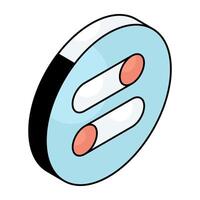 A colored design icon of toggle buttons vector