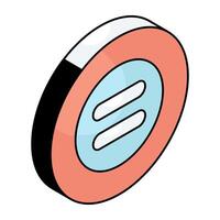 A unique design icon of equal sign vector