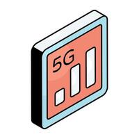 Editable design icon of 5g network vector