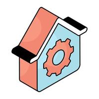 An icon design of home management vector