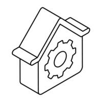 An icon design of home management vector