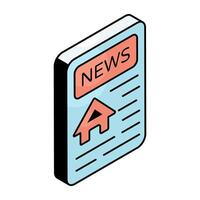 Editable design icon of property news vector