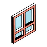 Editable design icon of window vector