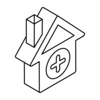 Modern design icon of new home vector