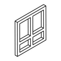 Editable design icon of window vector