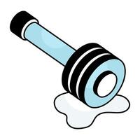A flat design icon of honey wand vector