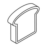 Creative design icon of bread slice vector