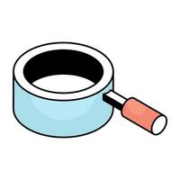 A colored design icon of saucepan vector