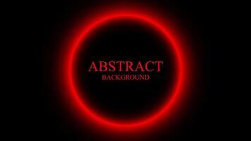 A glowing neon light bulb in a dark space, featuring red hues with a circular, fractal pattern that creates a vibrant, energetic, and futuristic design vector