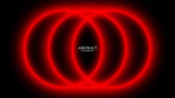 A glowing neon light bulb in a dark space, featuring red hues with a circular, fractal pattern that creates a vibrant, energetic, and futuristic design vector