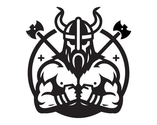 a viking with two axes in his hands