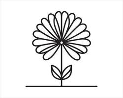 Linear Simple Floral Logo Design. sign icon logo vector